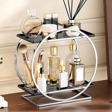 2-Tier Makeup Organizer for Vanity - Bathroom Countertop Skincare Organizer