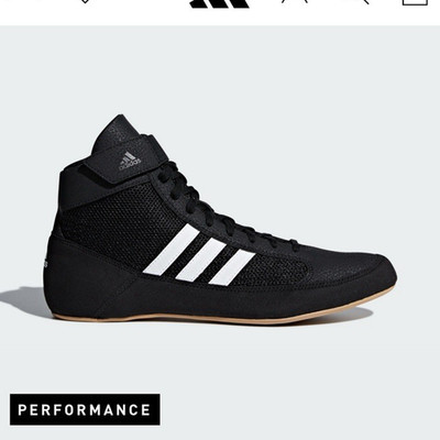 adidas HVC Wrestling Shoes Black/White Wrestling Footwear