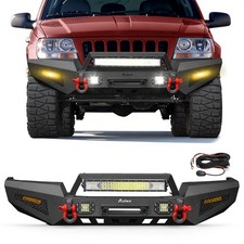 For 1999-2004 Jeep Grand Cherokee Wj Steel Front Bumper Guard W Lightsd-rings For 1999-2004 Jeep Grand Cherokee Wj Steel Front Bumper Guard W Lightsd-rings