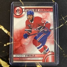 2023-24 UD Series 1 SP Authentic Future Watch Red Jayden Struble. #195