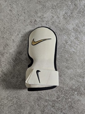 Nike Diamond Elite Batter's Hand Guard Left Hand Hitter White Cream Gold PE MLB