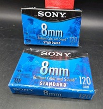 Sony 8mm Standard 120 min P6-120MPL Cassette Tapes LOT OF 2 Sealed Brand New