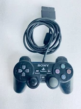 Sony PlayStation PS2 Black DualShock 2 Controller - (SEE VIDEO)
