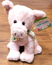 DAN DEE COLLECTORS CHOICE Pink Pig w/ Bandana PLUSH Easter Farm Friends