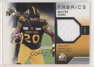 2021 SP Game Used Edition CFL Fabrics Maleek Irons #MI 6kv