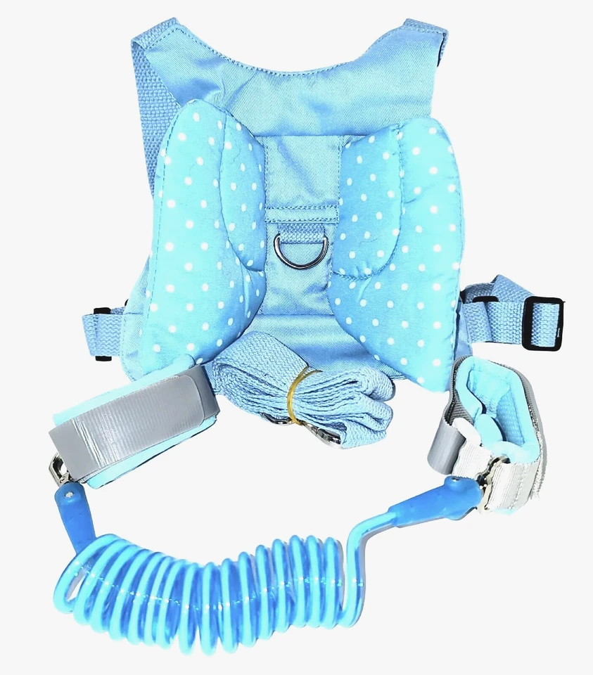 Chaleco 3 en 1 arnés para niños pequeños + eslabón de muñeca enrollado anti pérdida malla fresca 24 meses Foto 2 de 3