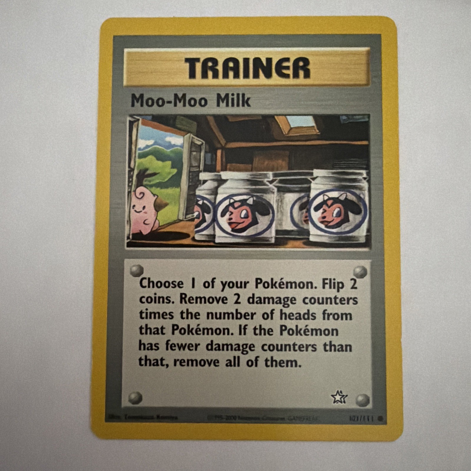 Pokémon TCG Moo-Moo Milk Neo Genesis 101 Unlimited Common - Tomokazu Komiya