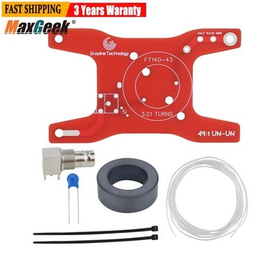 49:1 UN-UN Balun Kit DIY Shortwave Feed Antenna Mini FT140-43 Magnetic Ring 50W