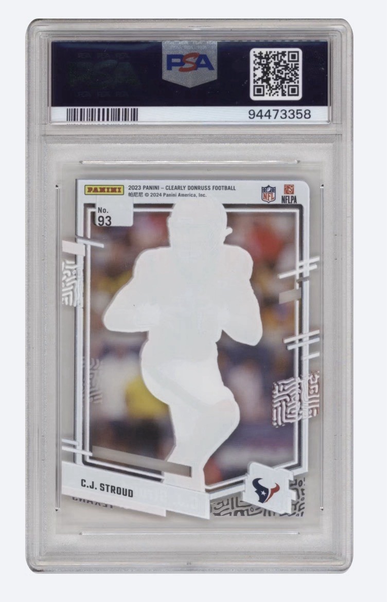 2023 Panini Clearly Donruss - Rated Rookie C.J. Stroud #93 (RC) PSA 10!!! view 2