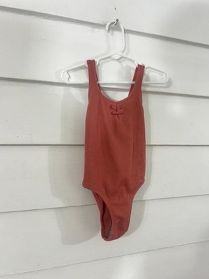 New ZARA Kids Girls Dusty Pink one piece swim Suit Ribbed 50+ UV 4 5 Years B1934