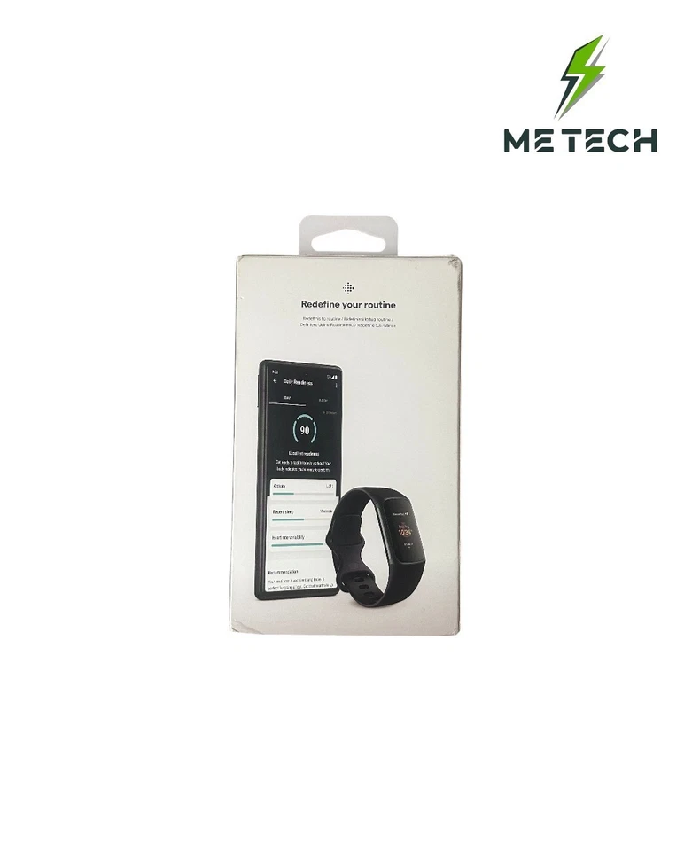 Fitnessuhr Fitnesstracker Smartwatch Sportuhr Schwarz Graphit Fitbit Charge 5 - Bild 4 von 4