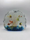 Vintage Murano Glass Aquarium Sculpture - Handmade in Italy - Tropical Fish