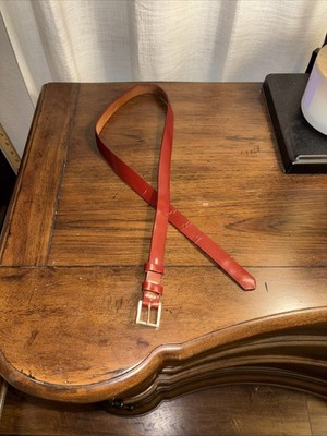 FURLA WOMEN'S RED LEATHER BELT SZ 75  US 30  Size 2-4 MADE IN ITALY