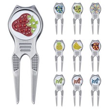 Golf Divot Tool Green Repair Professional Ball Marker Gift Set Pitch Fixer Gear