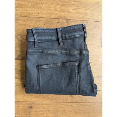 G-Star Raw 5620 3D Slim Elwood Moto Jeans Dark Coated Stretch Men 34x36 (34x33)