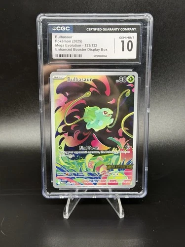 Bulbasaur 133/132 English Mega Evolution Stamped Full Art Promo CGC 10