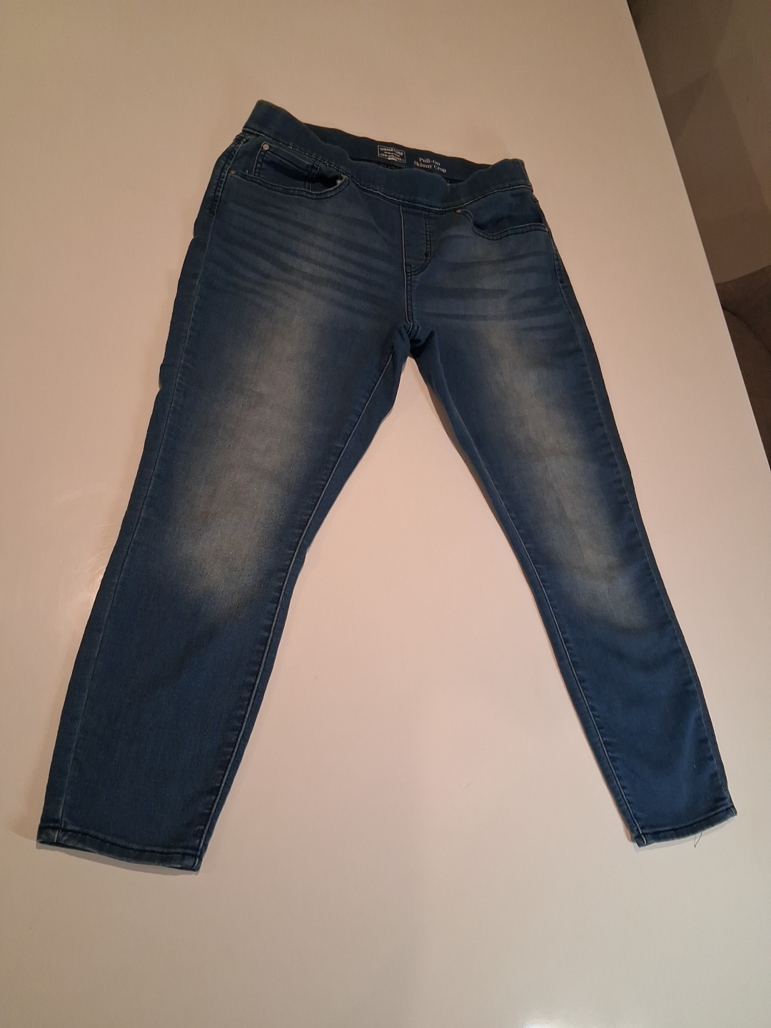 Signature Levi Strauss Pull On Skinny Jeans Women 12 W31 Hemmed 24" Inseam Petit thumbnail 2