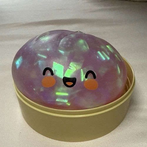 SUPER RARE Pink Holographic Glitter Squishy Dumpling Mystery Bun