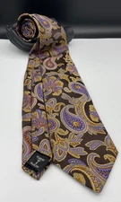 Robert Talbott Carmel Men's 100% Silk Tie ~ Chocolate ~ Hand Sewn in the USA!
