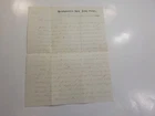 Civil War Letter 1865 Spanish Fort Rebels Cut Off Water Surrender Mobil Alabama