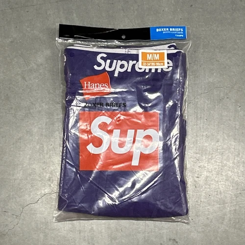 Lot de 2 boxers Supreme violet taille M slip Hanes sous vêtement créateur neuf authentique