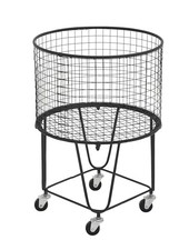 CosmoLiving by Cosmopolitan Metal Storage Cart Deep Set 17" x 17" x 25" Black
