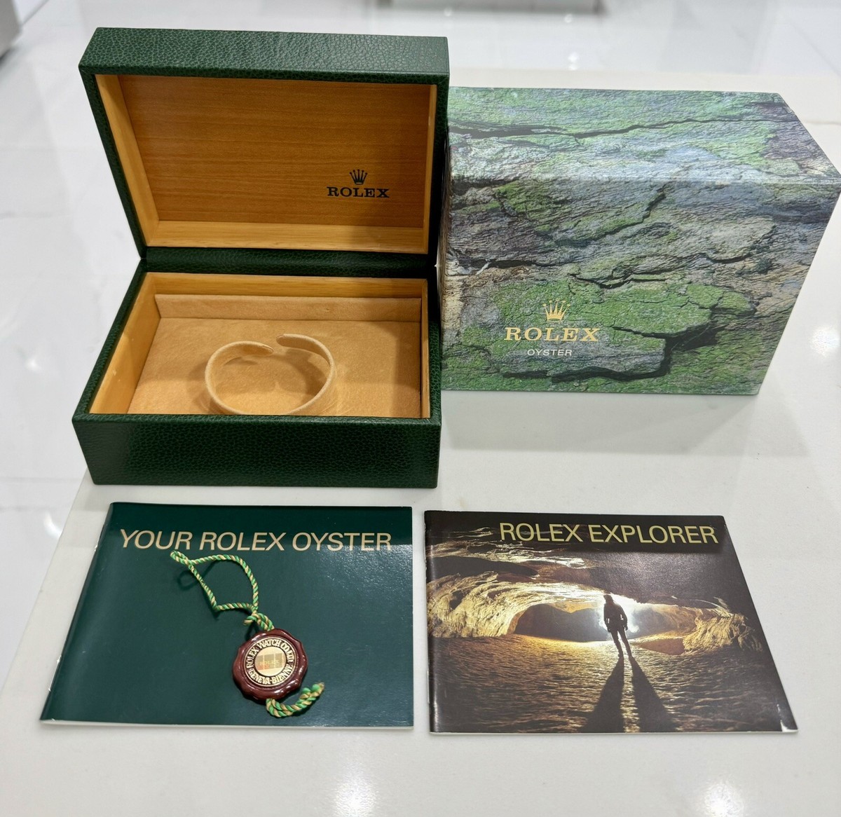 Authentic ROLEX Explorer ii Watch Box 16570 COMPLETE SET Booklets