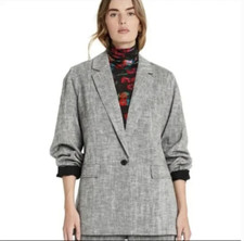 Rachel Comey X Target Chevron Tweed Oversized Blazer Black /white Multiple Sizes