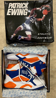 Patrick Ewing #33 Focus 1VB90049-136 Orange Blue Men 10.5 in Box Basketball