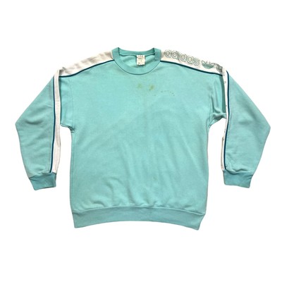 Adidas Originals Sweatshirt | Vintage 90er Retro Sportbekleidung Pullover himmelblau Vintage