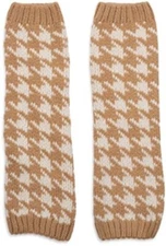 WOW! New Genie by Eugenia Kim houndstooth fingerless knit gloves one size