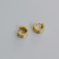 18K Gold Plated Mini Huggie Hoop Earrings, Minimalist Style Hoops
