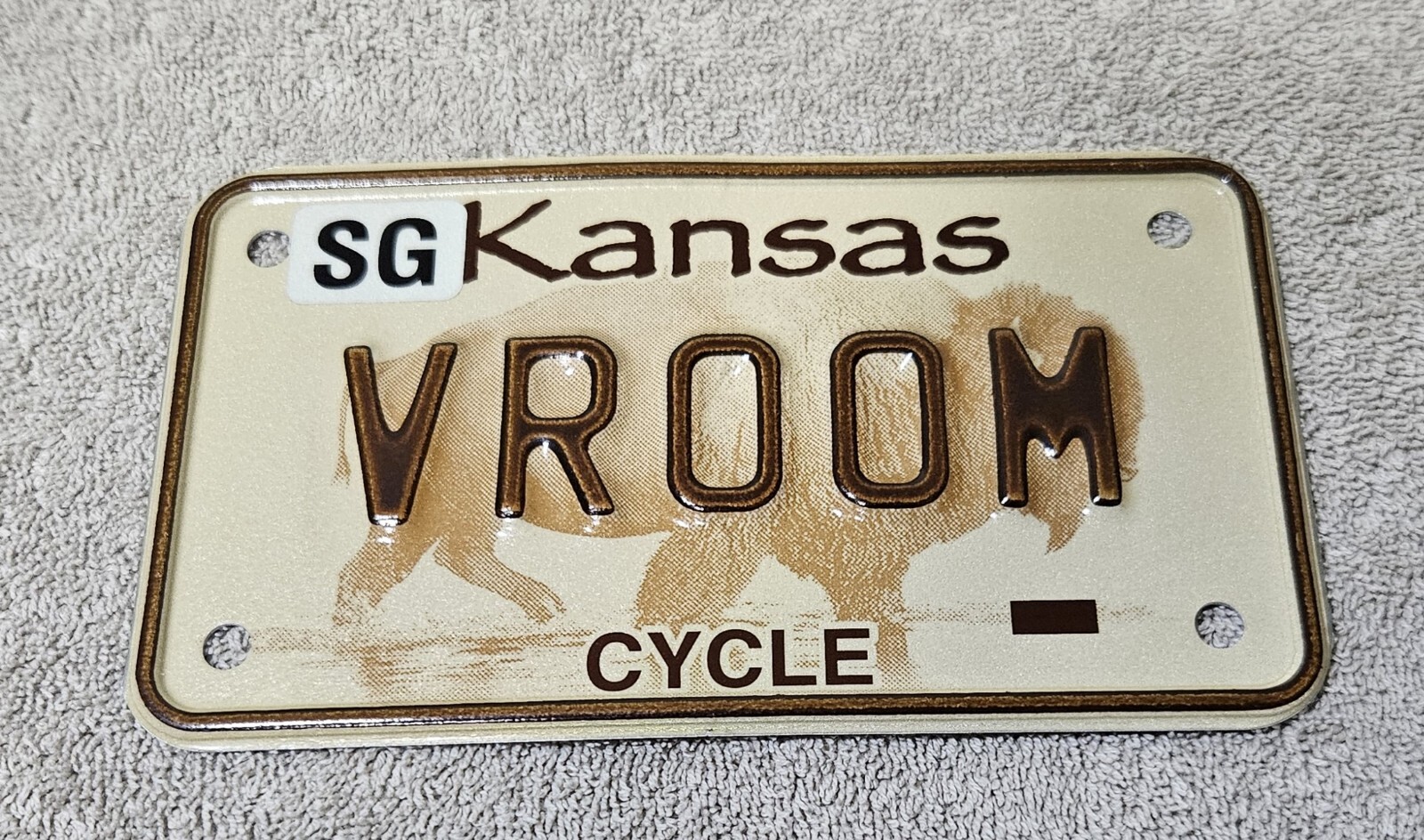 Kansas Vanity Personalized License Plate Expired VROOM Motorcycle eBay