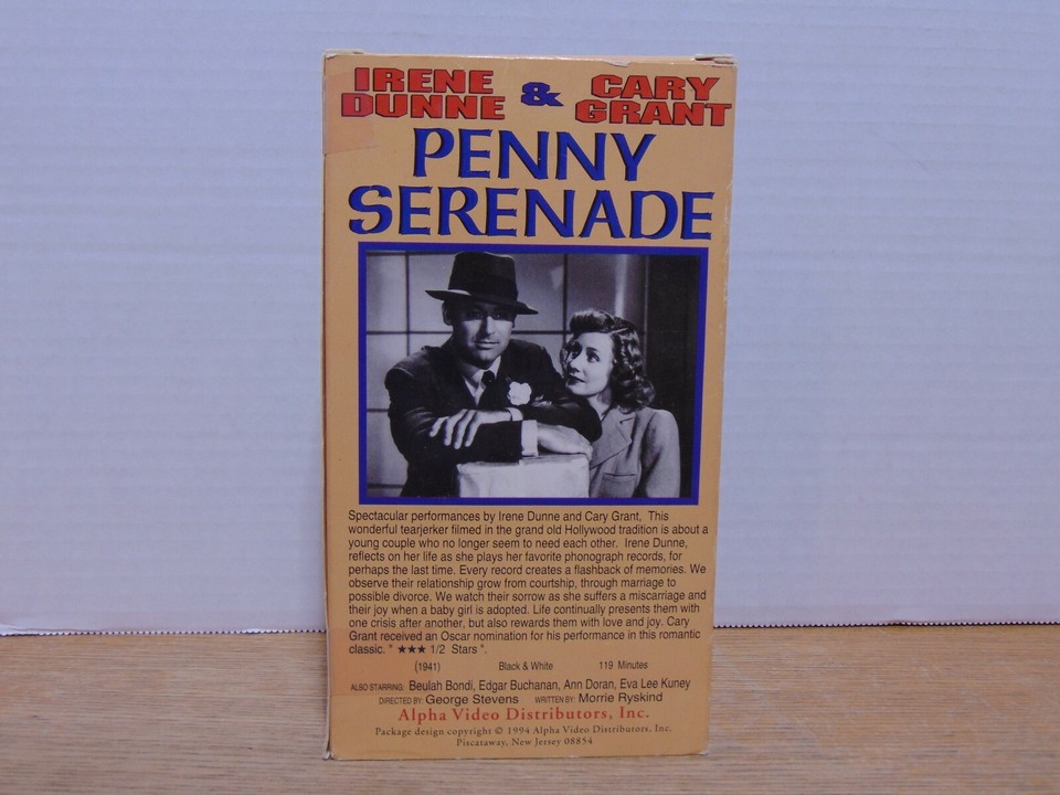Penny Serenade Irene Dunne Cary Grant NR VHS PreOwned eBay