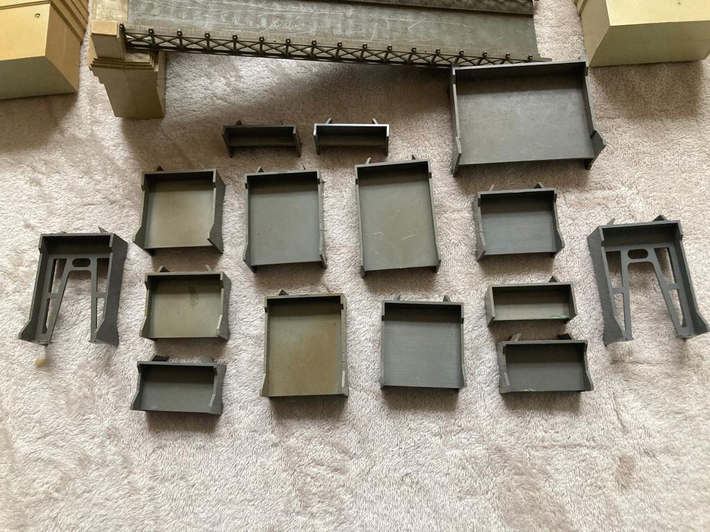 OO Gauge Suspension Bridge Supports Plus Various Bridge Elevation