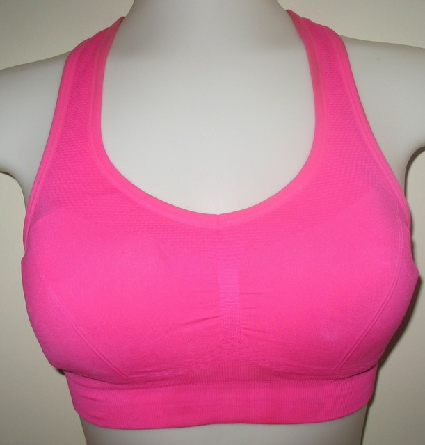 RYKA SMALL PINK RACER BACK SPORTS BRA REMOVABLE PADDED CUPS eBay