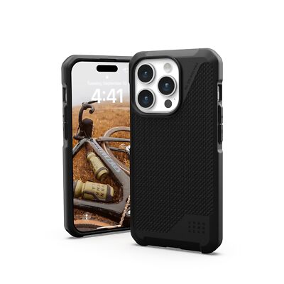 UAG iPhone 15 Pro Case 6.1'' Metropolis LT Black, Made w/ Kevlar, Magsafe