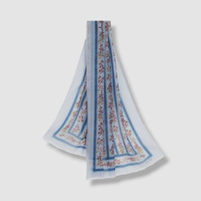  650 Etro Women's Blue Cashmere Floral Delhy Berry Scarf