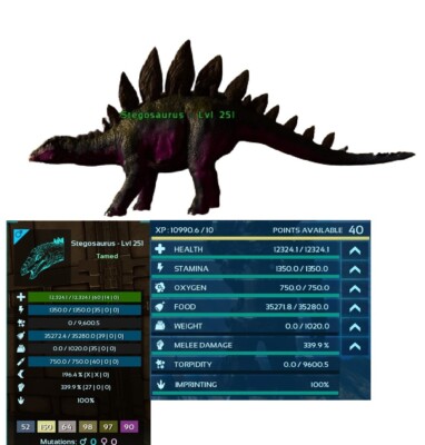 Stegosaurus & Fert Eggs PC PS XBOX PVE ARK: Survival Ascended