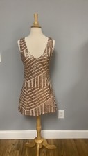 Pink Rose Gold Sequin Dress Size Small