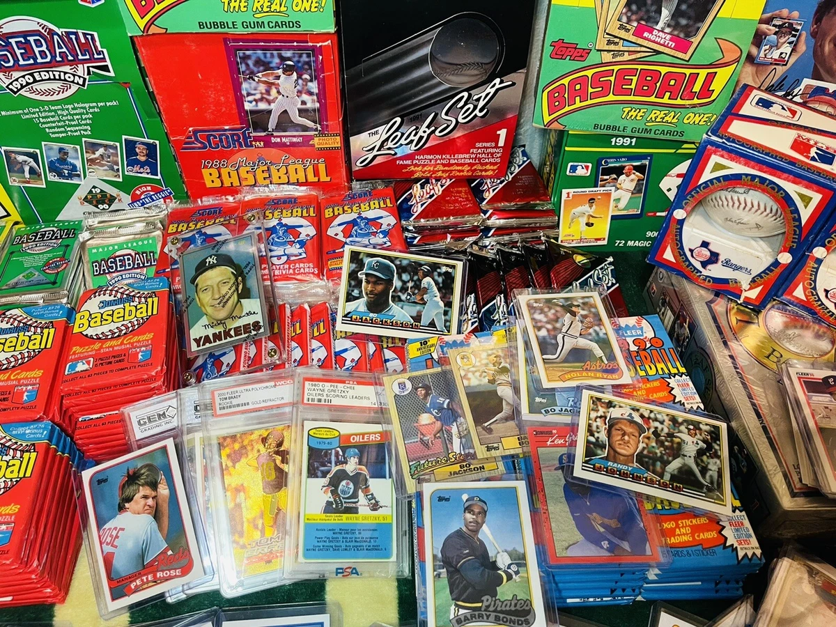 BIG Wholesale Lot of Unopened Baseball Cards In Wax Packs