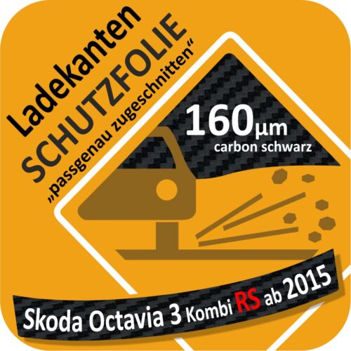 Skoda Octavia 3 III Rs Combi Película de Protección Pintura Zona Carga Carbono - Afbeelding 1 van 1