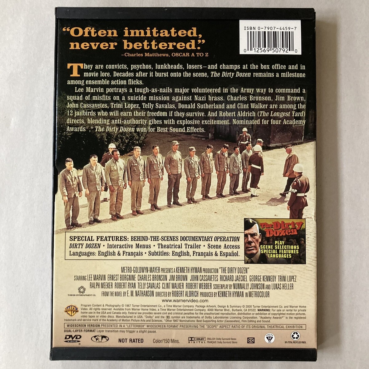 The Dirty Dozen (DVD) - 1967 Lee Marvin, Charles Bronson WW2 War