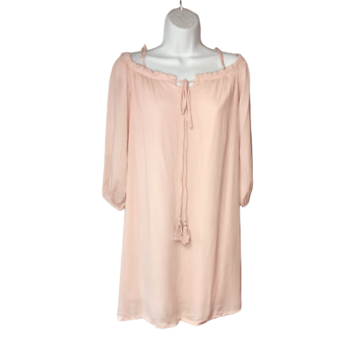 Cloth and People Tunic Shift Dress Womens Small Pastel Pink Barbiecore  Baddie | eBay