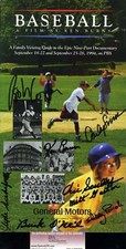 Vin Scully Jsa Coa Hand Signed By 8 Ken Burns Baseball Booklet Auth Autograph
