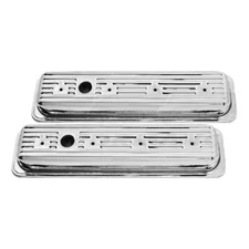 Valve Covers Chrome Steel Center Bolt Single Hole For 87-00 Chevy GMC 5.0L 5.7L