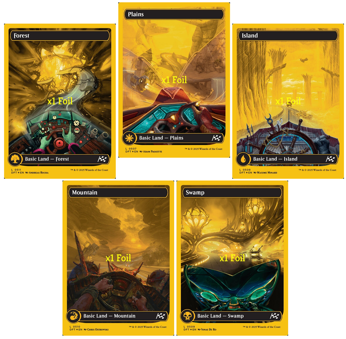 MTG Foil Full Art First Place Aetherdrift DFT Basic Lands MINT | eBay