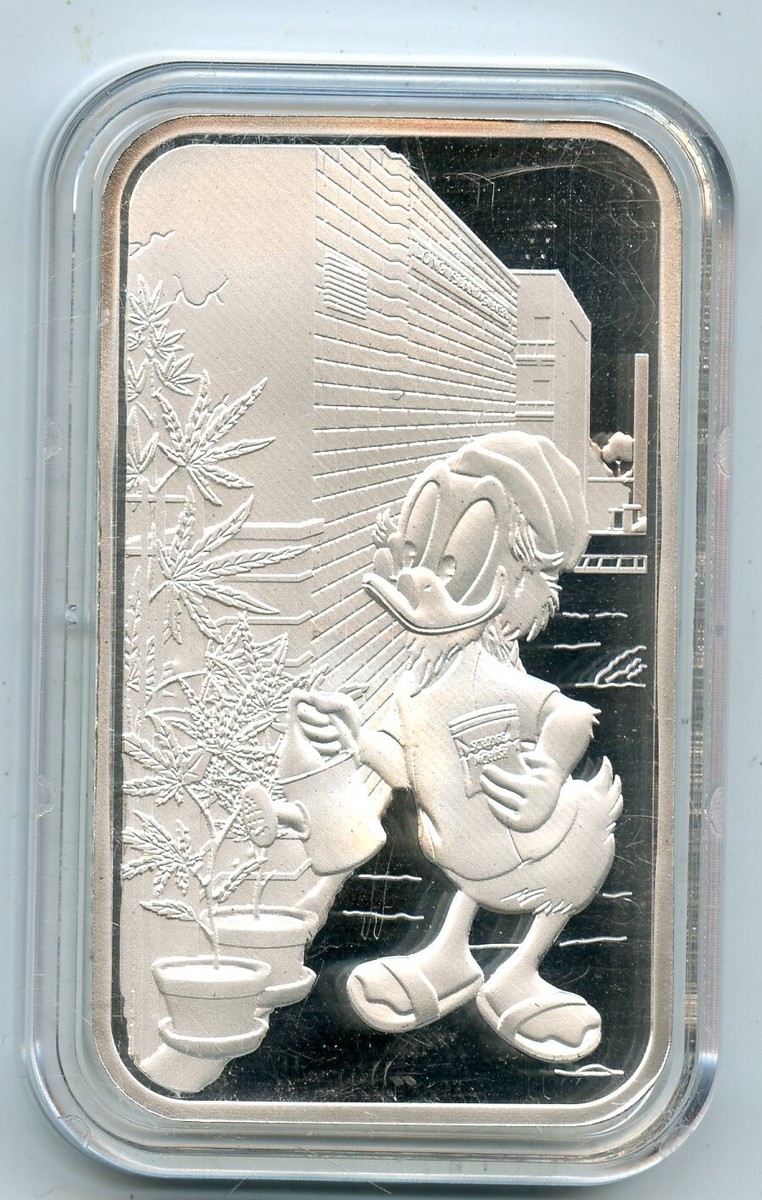 1 OZ. RECKLESS METALS & LONG ISLAND SILVER 420 Scrooge McDuck .999