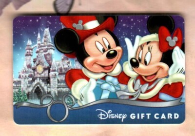 DISNEY Mickey and Minnie Mouse, Christmas ( 2012 ) Gift Card ( $0