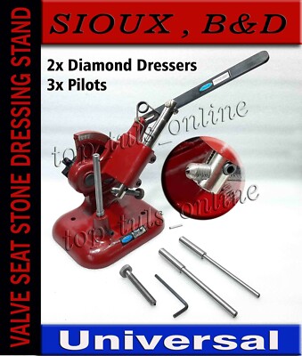 UNIVERSAL VALVE SEAT STONE DRESSING STAND SIOUX,BLACK & DECKER 2x DIAMOND+3x PL